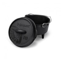 Petromax Feuertopf ft1 Dutch Oven aus Gusseisen - 0,93L Topf & 0,25L Deckel (Pfanne)