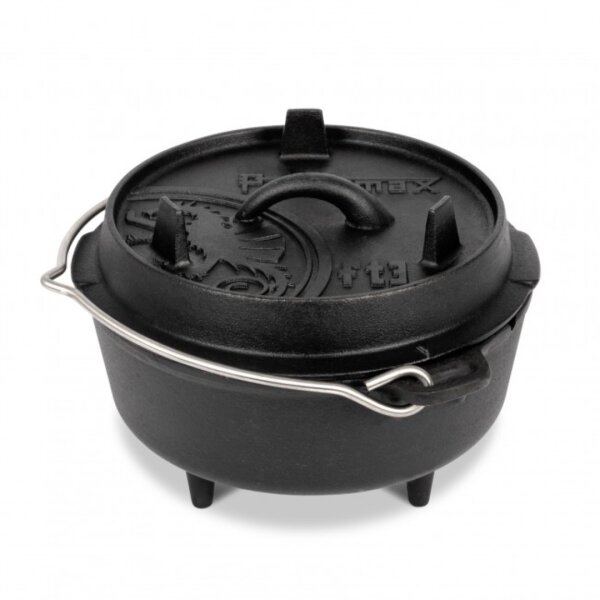 Petromax Feuertopf ft3 Dutch Oven aus Gusseisen - 1,6L Topf & 0,4L Deckel (Pfanne)