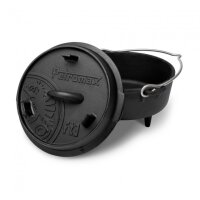 Petromax Feuertopf ft3 Dutch Oven aus Gusseisen - 1,6L Topf & 0,4L Deckel (Pfanne)