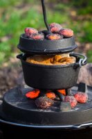 Petromax Feuertopf ft3 Dutch Oven aus Gusseisen - 1,6L Topf & 0,4L Deckel (Pfanne)