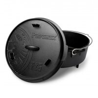 Petromax Feuertopf ft6 Dutch Oven aus Gusseisen - 5,5L Topf & 1,5L Deckel (Pfanne)