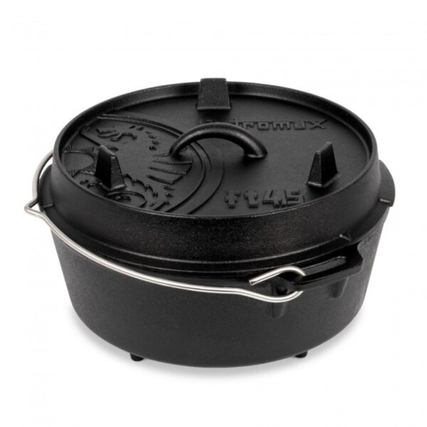 Petromax Feuertopf ft4.5 Dutch Oven aus Gusseisen - 3,5L Topf & 1L Deckel (Pfanne)