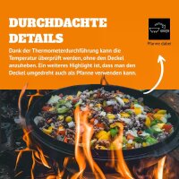 Petromax Feuertopf ft6-t (ohne Füße) Dutch Oven aus Gusseisen - 5,5L Topf & 1,5L Deckel (Pfanne)