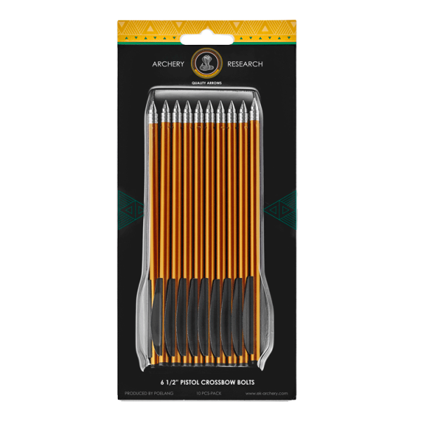 10er Pack Aluminium Bolzen 6 1/2" (orange) für EK-Archery Cobra Pistol