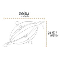 Petromax Geflügel-Grillkorb mit Kette und Haken