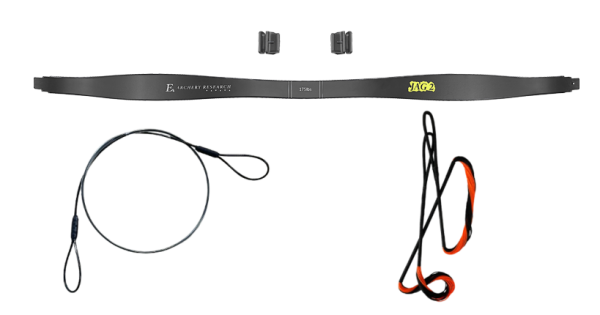 EK-Archery Wurfarmset 175lbs inkl. Endkappen, Sehne und Spannhilfe für Armbrust Jag 2 (schwarz)