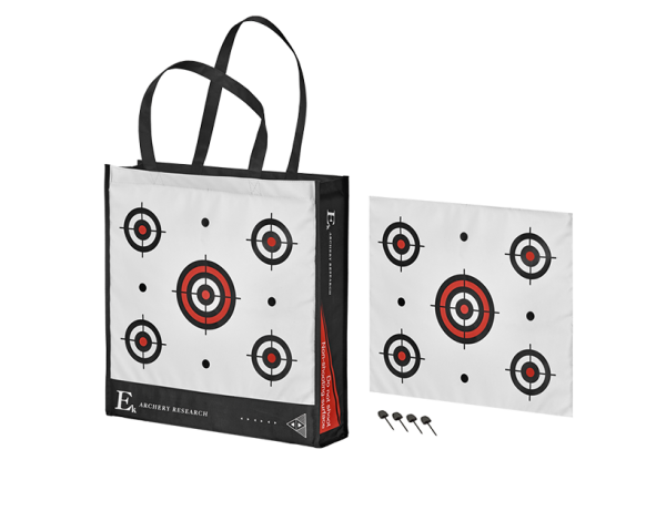 EK Archery Pfeilfangmatte 40x40cm inkl. Tasche, Zielscheibenpapier, 4 Pins (für kurze Bolzen)