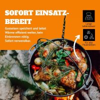 Petromax Feuertopf ft12-t (ohne Füße) Dutch Oven aus Gusseisen - 10,8L Topf & 2L Deckel (Pfanne)