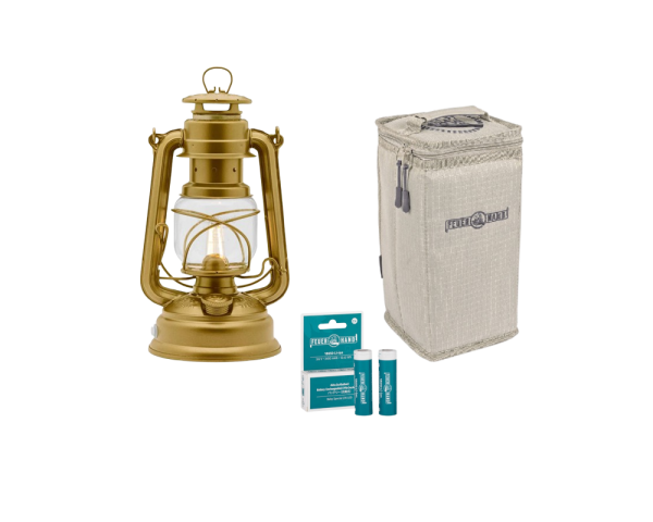 Feuerhand LED Laterne Baby Special 276 Gold inkl. Tasche und Akku