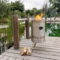 Petromax Feuertonne Pyron - Black Edition inkl. Grillplatte und Abdeckhaube