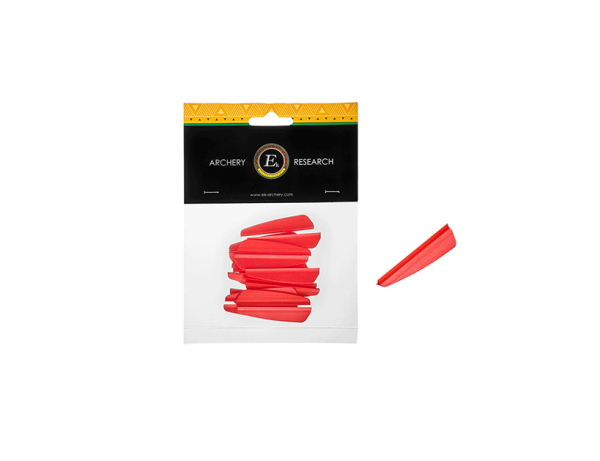 EK-Archery 20x Vanes/Ersatzfeder 2.0" für R9/Siege Bolzen D-110A2, D-112A, D-120A1 (rot)