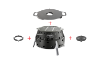 Petromax Atago Black Edition inkl. Grillplatte, Einsatz und Kochaufsatz