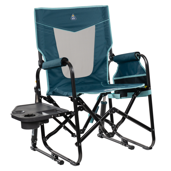 GCI Stowaway Rocker mit Seitentisch Teal, Faltstuhl