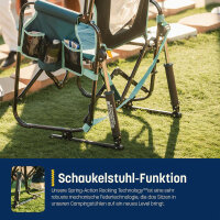 GCI Stowaway Rocker mit Seitentisch Teal, Faltstuhl