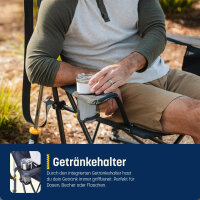 GCI Comfort Pro Rocker XL Heathered Aged Fatigue, Campingstuhl