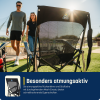 GCI Breeze Rocker Black, faltbarer Campingstuhl