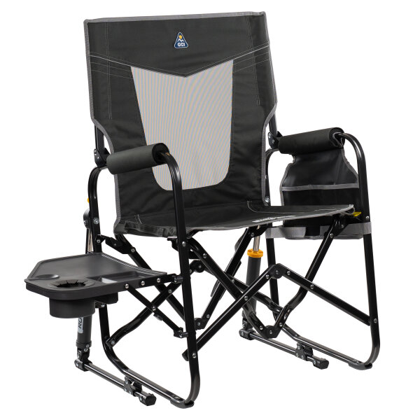 GCI Stowaway Rocker mit Seitentisch Dark Charcoal, Faltstuhl