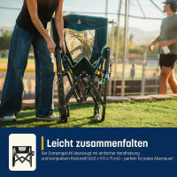GCI Stowaway Rocker mit Seitentisch Dark Charcoal, Faltstuhl