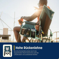 GCI Stowaway Rocker mit Seitentisch Dark Charcoal, Faltstuhl