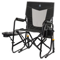 GCI Stowaway Rocker mit Seitentisch Dark Charcoal, Faltstuhl
