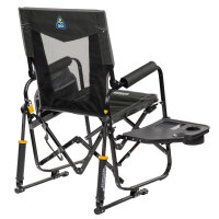 GCI Stowaway Rocker mit Seitentisch Dark Charcoal, Faltstuhl