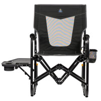GCI Stowaway Rocker mit Seitentisch Dark Charcoal, Faltstuhl