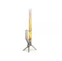 Gardenflare Klassik Feuerrohr Edelstahl silber