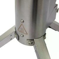 Gardenflare Klassik Feuerrohr Edelstahl silber