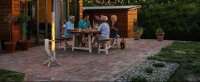 Gardenflare Klassik Feuerrohr Edelstahl silber