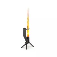 Gardenflare Klassik Feuerrohr Edelstahl schwarz