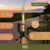 Gardenflare Klassik Feuerrohr Edelstahl schwarz