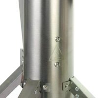 Gardenflare Premium Feuerrohr Edelstahl silber