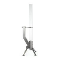 Gardenflare Premium Feuerrohr Edelstahl silber
