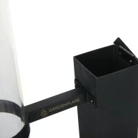 Gardenflare Premium Feuerrohr Edelstahl schwarz