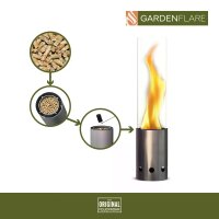Gardenflare Tischfeuer Edelstahl silber