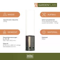 Gardenflare Tischfeuer Edelstahl silber