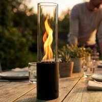 Gardenflare Tischfeuer Edelstahl schwarz