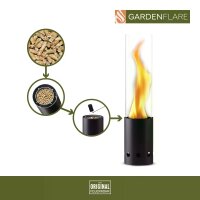 Gardenflare Tischfeuer Edelstahl schwarz