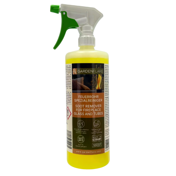 Gardenflare Spezialreiniger 1 Liter, Glasreiniger für Feuerrohre